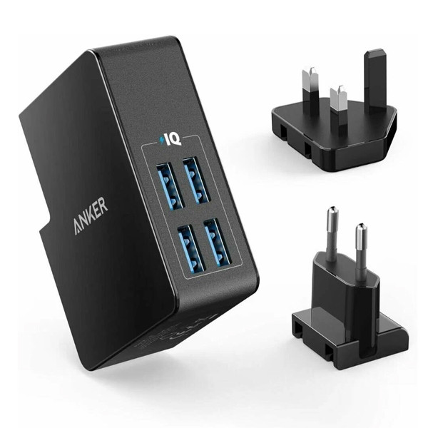 

Сетевое зарядное устройство Anker Power Port 4 Lite отсутствует 4 USB TYPE-A 3 А, Power Port 4 Lite