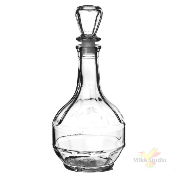 фото Бутылка из бесцветного стекла пиэркуб 0,5 л хрустальный звон