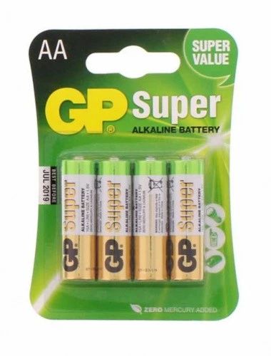 батарейка gp r03 lr03 fr03 aаa alkaline super алкалиновая блистер 3 1 16674 Батарейка LR06/AA 