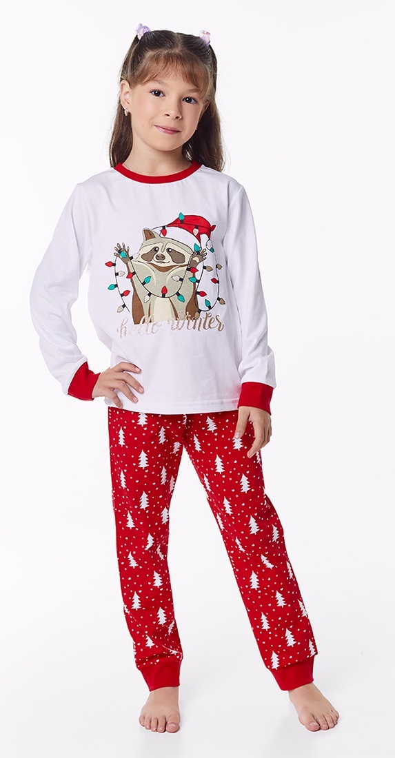 

Пижама детская Kari Kids AW24C1147, белый; красный, 104, 236777