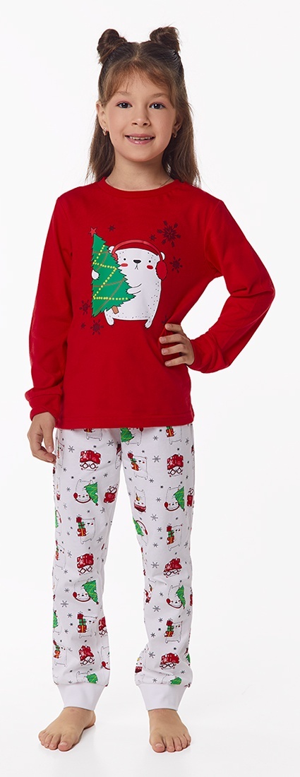 

Пижама детская Kari Kids AW24C1146, белый; красный, 110, 236776