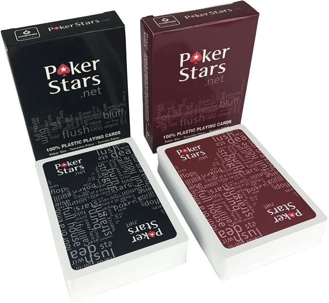 

Карты Pokers Stars пластиковые 63x88 мм, 54 карты, 2 колоды