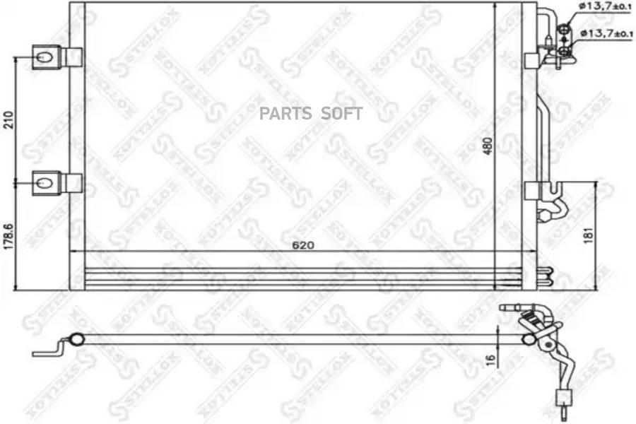 

STELLOX Радиатор кондиционера STELLOX 1045191sx