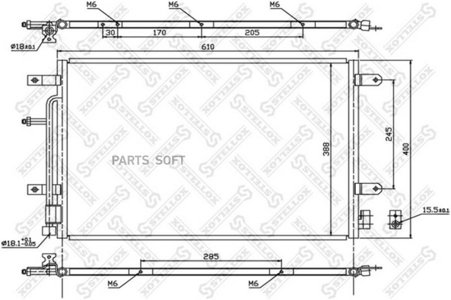 

STELLOX Радиатор кондиционера STELLOX 1045179sx