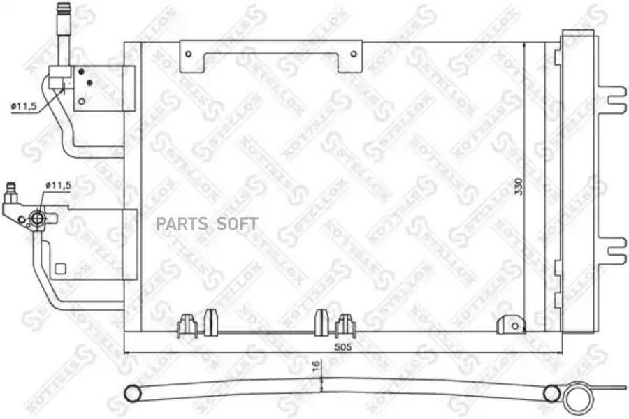 STELLOX Радиатор кондиционера STELLOX 1045173sx