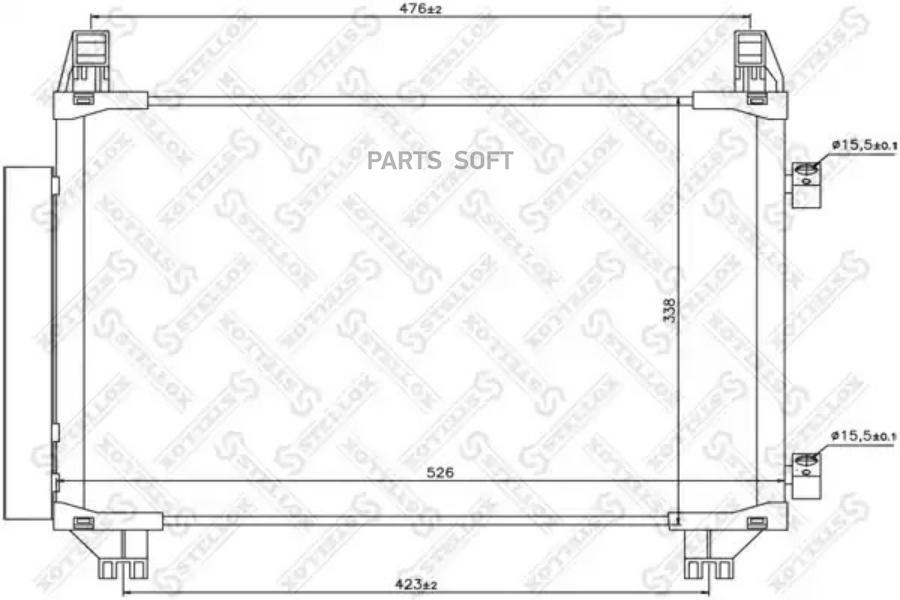 

STELLOX Радиатор кондиционера STELLOX 1045159sx