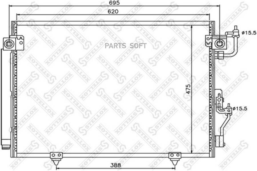 

STELLOX Радиатор кондиционера STELLOX 1045138sx