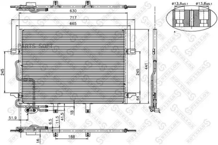 

STELLOX Радиатор кондиционера STELLOX 1045130sx