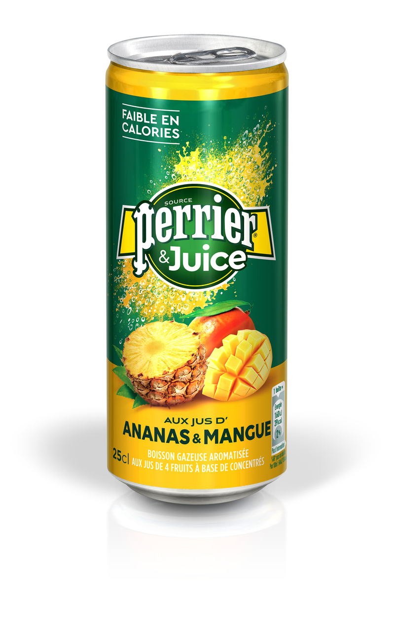 

Вода минеральная газированная Perrier с соком ананаса и манго, 250 мл*4 шт