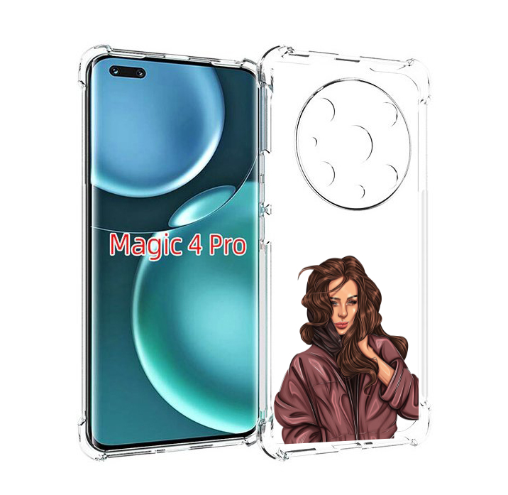 

Чехол MyPads Арт рисунок девушки для Honor Magic4 Pro, Прозрачный, Tocco