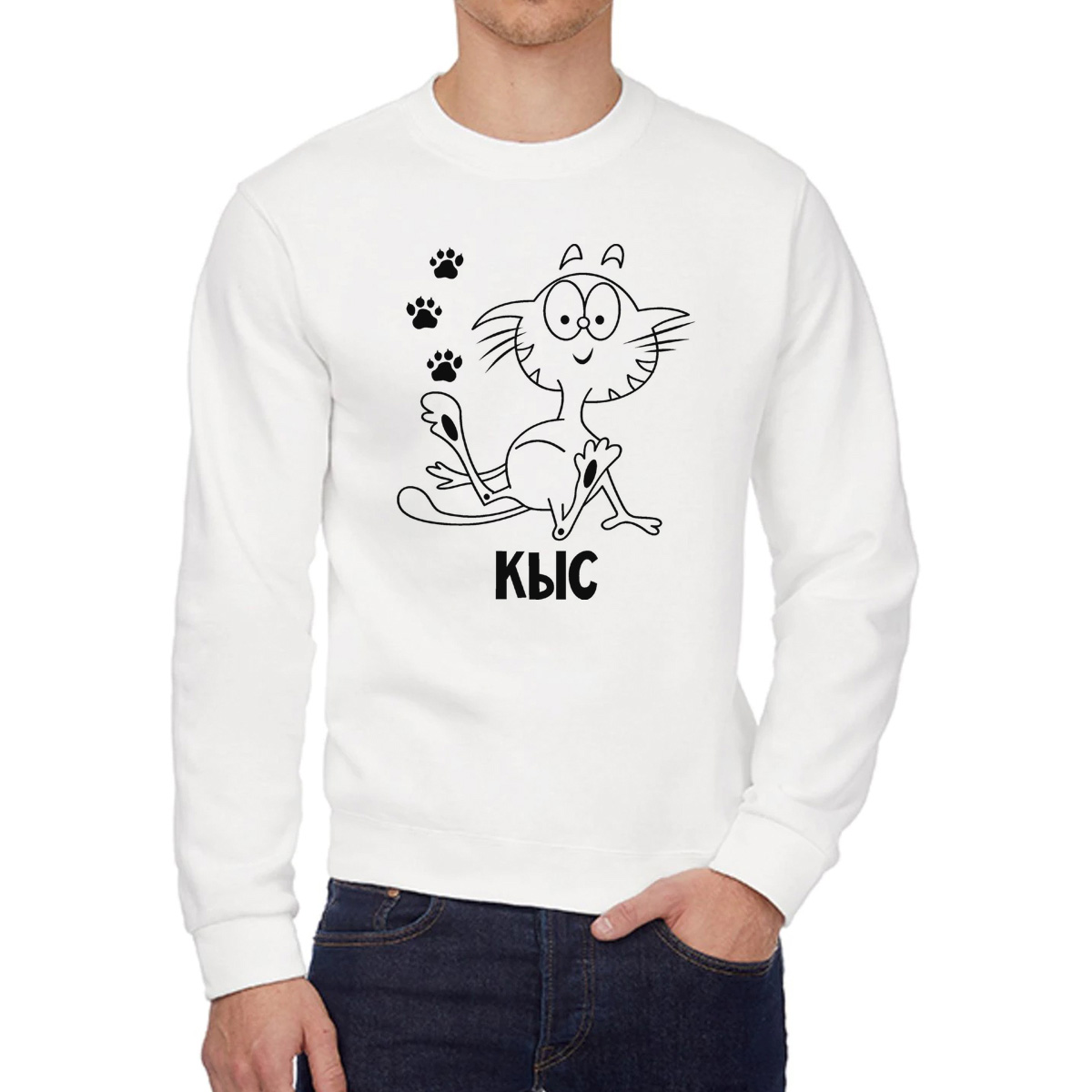 

Свитшот унисекс CoolPodarok W0114025 белый 42 RU, W0114025