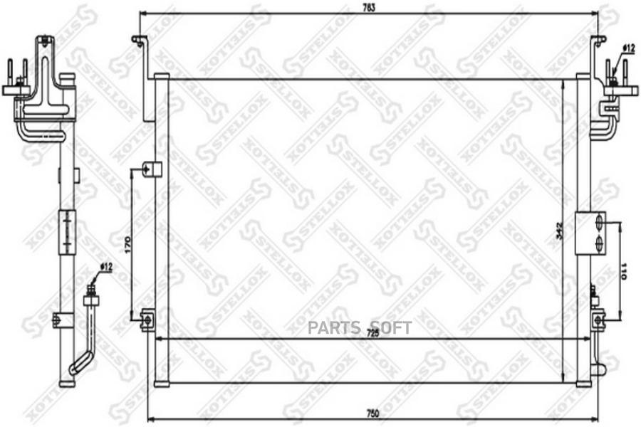 

STELLOX Радиатор кондиционера STELLOX 1045109sx