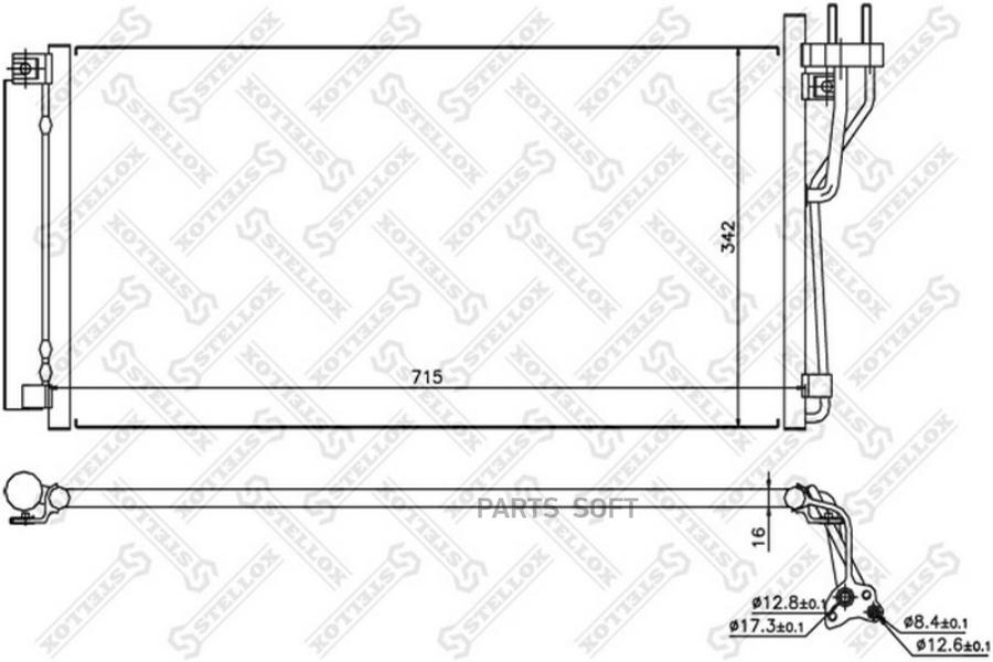 

STELLOX Радиатор кондиционера STELLOX 1045105sx