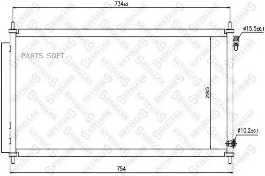 STELLOX Радиатор кондиционера STELLOX 1045097sx