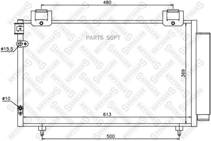 

STELLOX Радиатор кондиционера STELLOX 1045038sx