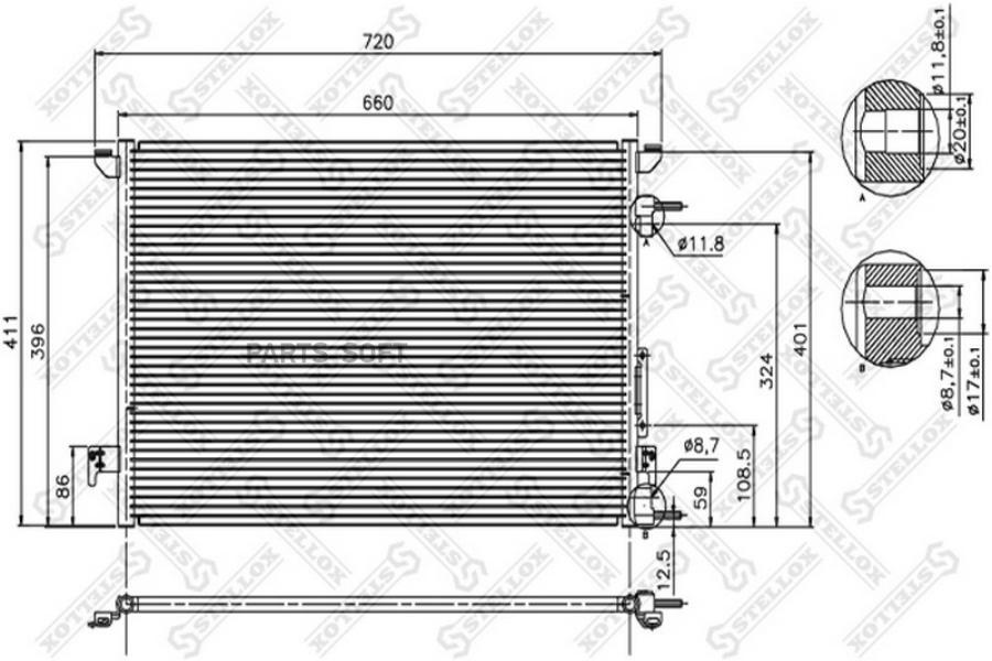 

STELLOX Радиатор кондиционера STELLOX 1045031sx