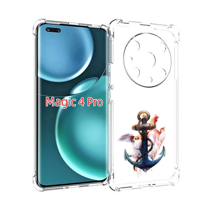 

Чехол MyPads якорь с птицами для Honor Magic4 Pro, Прозрачный, Tocco