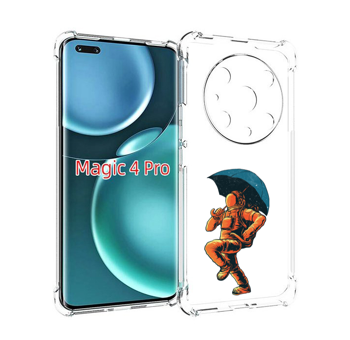 

Чехол MyPads шагающий космонавт с зонтом для Honor Magic4 Pro, Прозрачный, Tocco