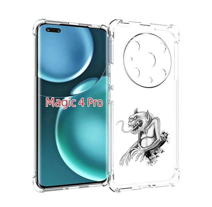 

Чехол MyPads чорт для Honor Magic4 Pro, Прозрачный, Tocco