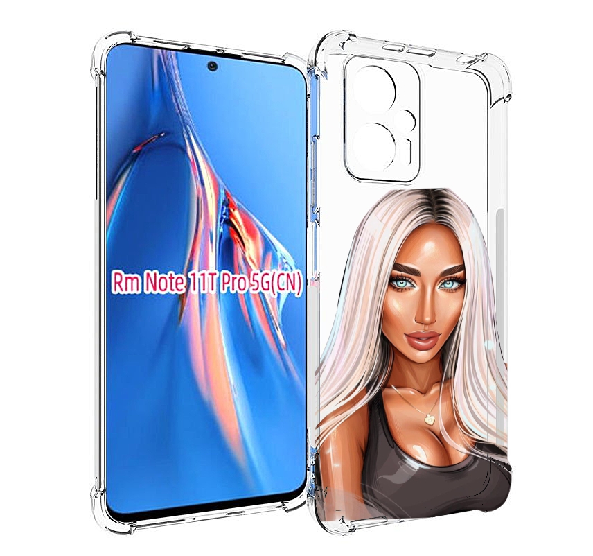 

Чехол MyPads Блондинка женский для Xiaomi Redmi Note 11T Pro / 11T Pro Plus / Poco X4 G..., Прозрачный, Tocco