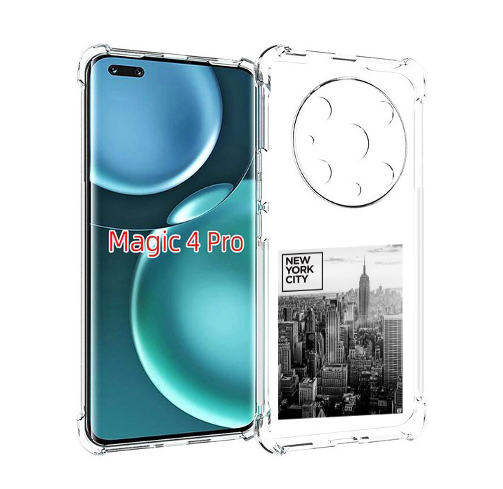 

Чехол MyPads черно белый Нью-Йорк для Honor Magic4 Pro, Прозрачный, Tocco