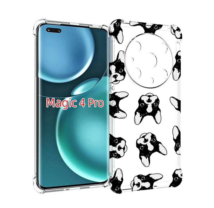 

Чехол MyPads черно белые собачки для Honor Magic4 Pro, Прозрачный, Tocco