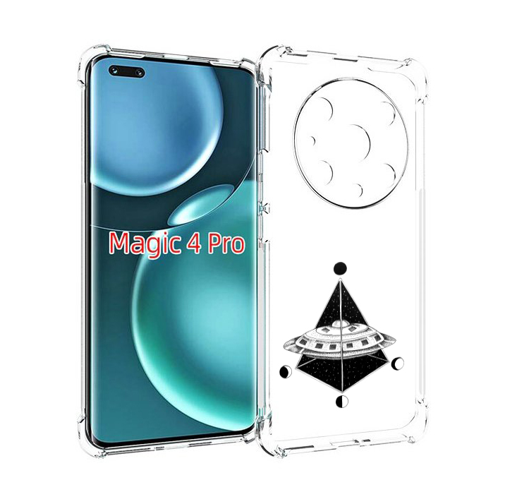 

Чехол MyPads черно белая летающая тарелка для Honor Magic4 Pro, Прозрачный, Tocco