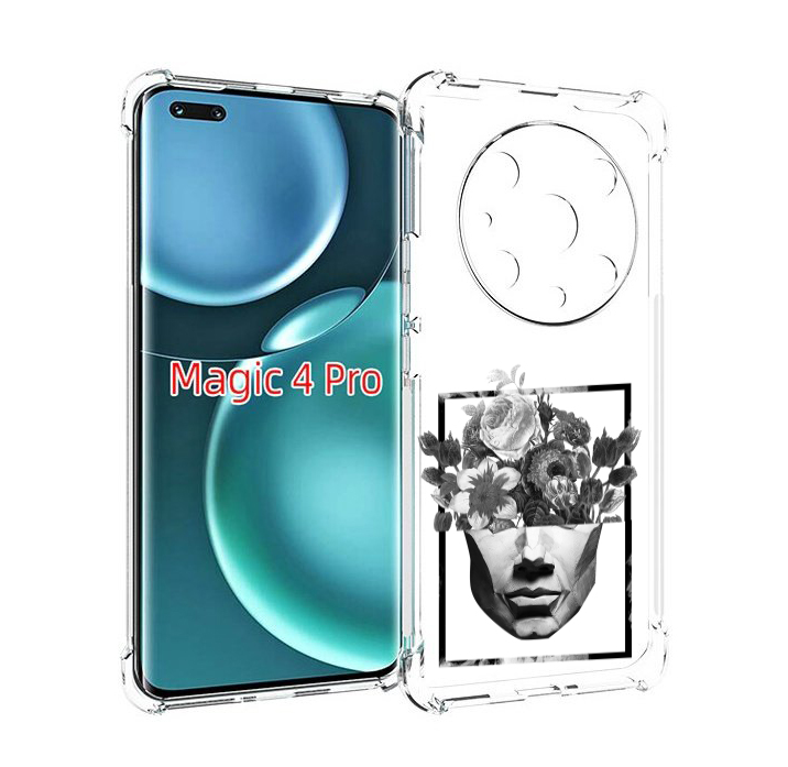 

Чехол MyPads черно белая ваза в абстракции для Honor Magic4 Pro, Прозрачный, Tocco