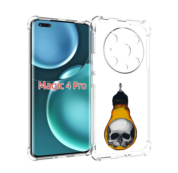 

Чехол MyPads череп в лампочке для Honor Magic4 Pro, Прозрачный, Tocco