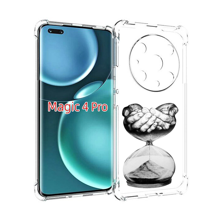 Чехол MyPads часы жизни черно белый для Honor Magic4 Pro