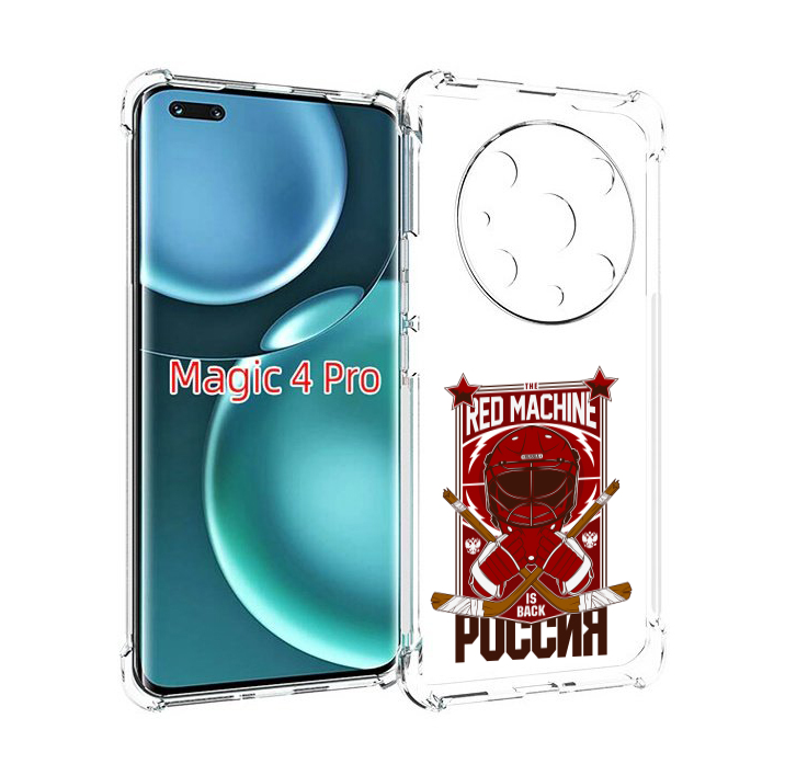 

Чехол MyPads хоккей россия для Honor Magic4 Pro, Прозрачный, Tocco