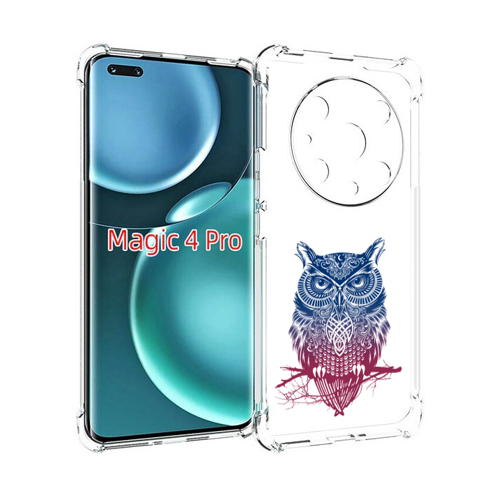 

Чехол MyPads хиппи сова для Honor Magic4 Pro, Прозрачный, Tocco