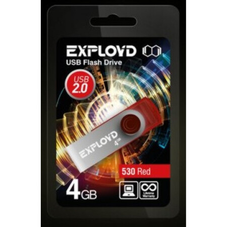 

Флеш-накопитель Exployd 4GB-530-красный