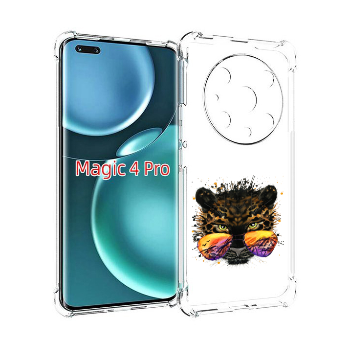 

Чехол MyPads тропический леопард для Honor Magic4 Pro, Прозрачный, Tocco