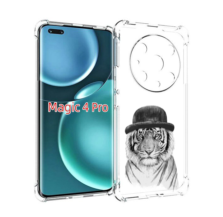 

Чехол MyPads тигр британец для Honor Magic4 Pro, Прозрачный, Tocco