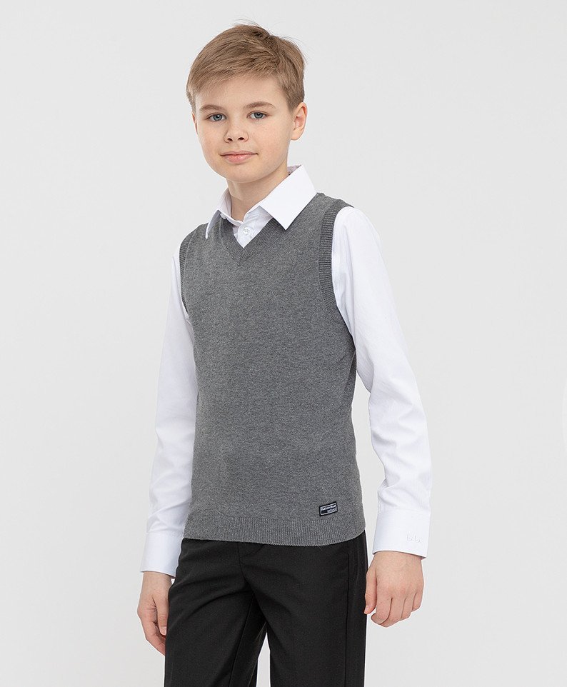 

Жилет детский Button Blue 221BBBS3001, серый, 134, 221BBBS3001