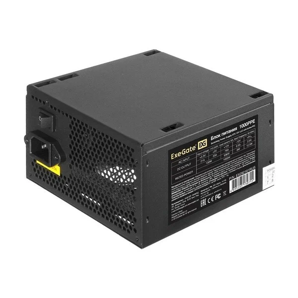 

Блок питания ExeGate 1000PPE 1000W (EX292161RUS), Черный, 1000PPE