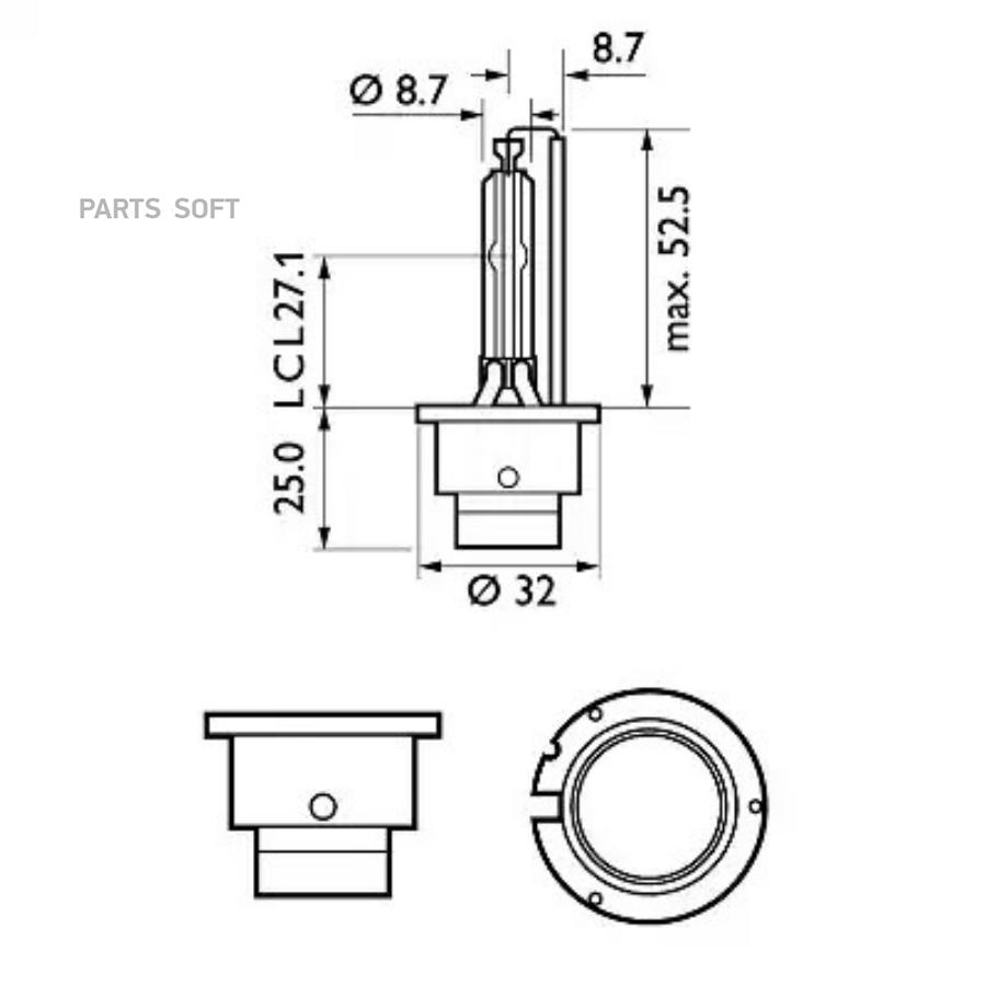 Лампа D2s 85v(35w) X-Tremevision 150 (Gen2) 1шт. В Пласт.Коробке Philips арт. 85122XV2S1