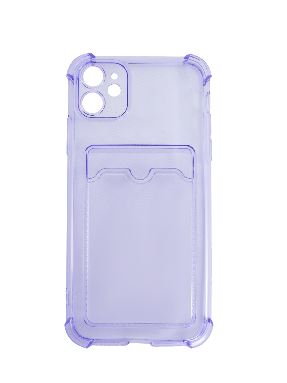 фото Защитный силиконовый чехол luxcase картхолдер для карт, прозрачный на iphone 12