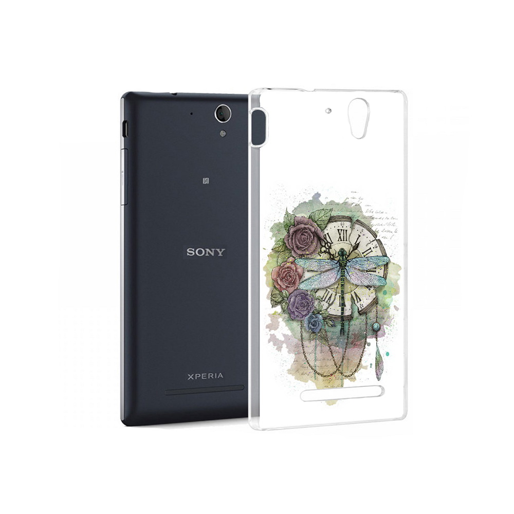 Чехол MyPads Tocco для Sony Xperia C5 Ultra старинные часы в цветах (PT16261.253.621)