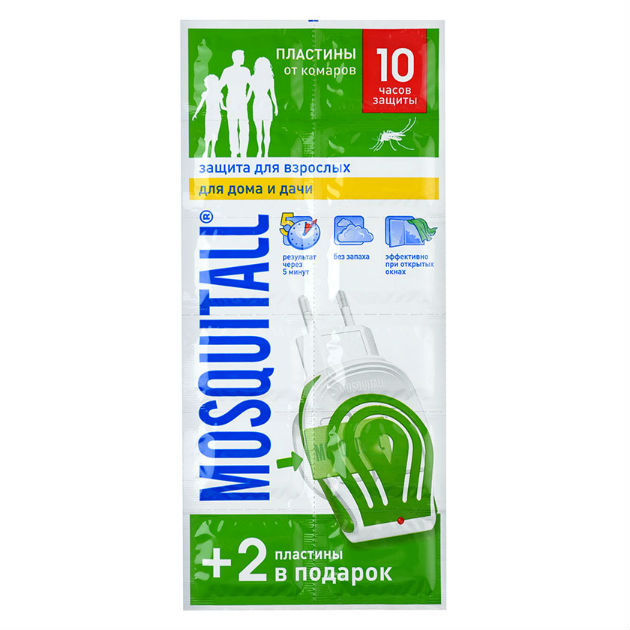 Пластины для фумигатора Mosquitall 4606982004737 12 шт.