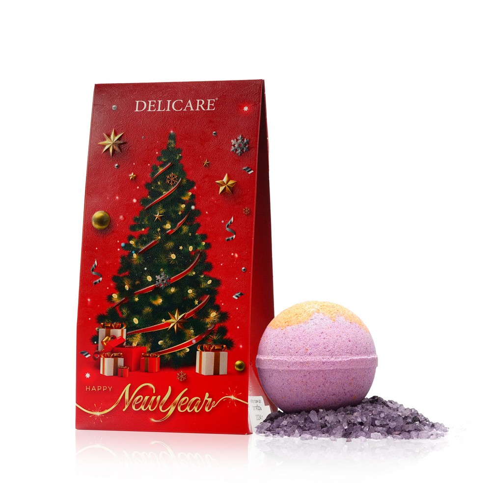 Набор Delicare женский бурлящий шар для ванн Lavender & Apricot 130г  соль для ванн бурлящий шар в коробке art phylosophy 130г банан 5250700