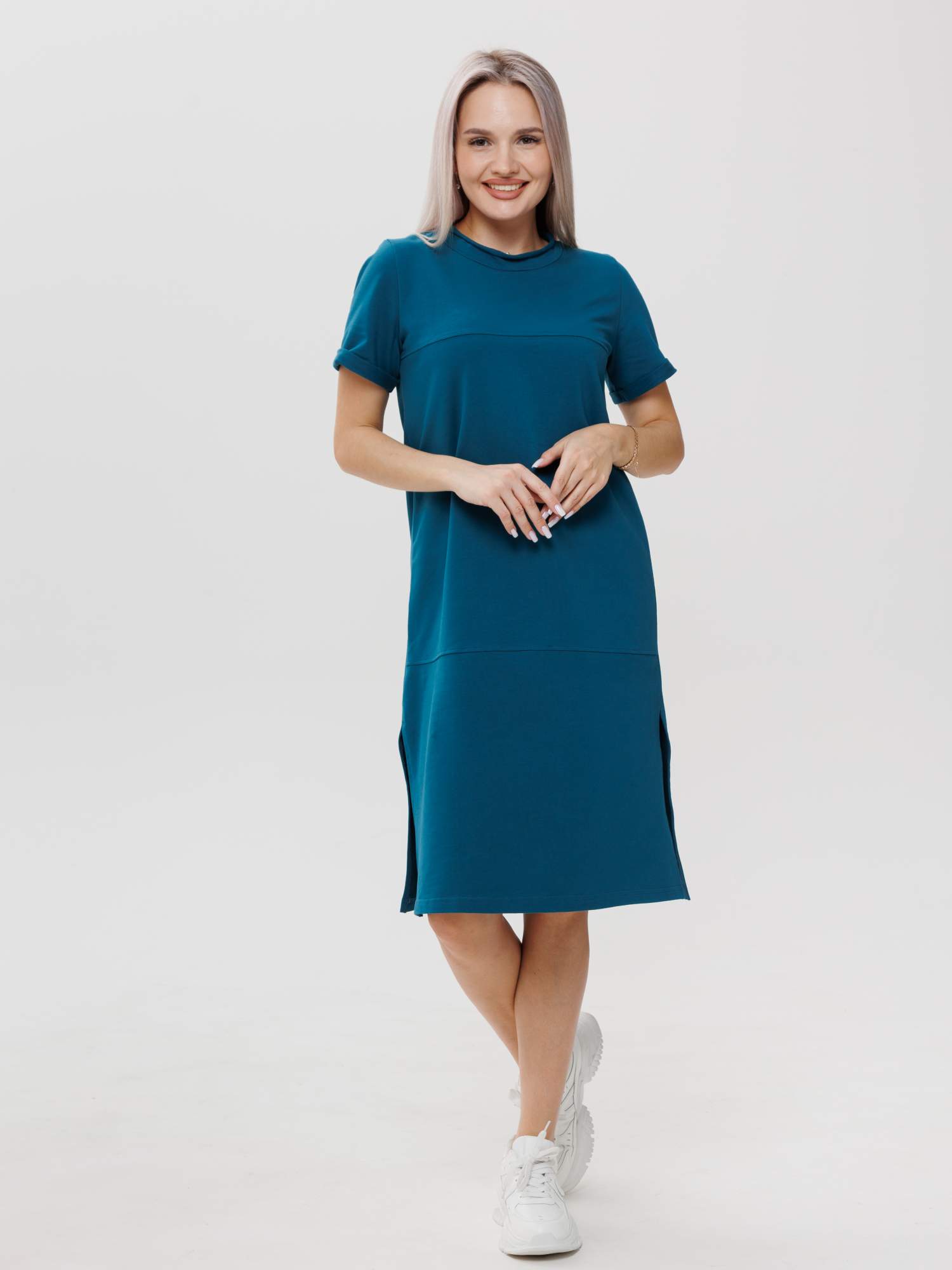 Платье женское ИП Салимзянова О.В. П-179 синее 48 RU