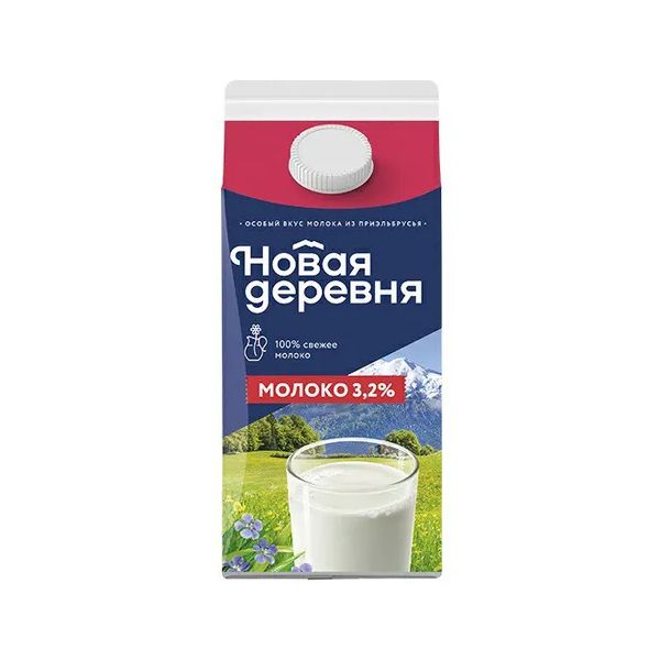 

Молоко 3,2% пастеризованное 1,4 л Новая Деревня БЗМЖ