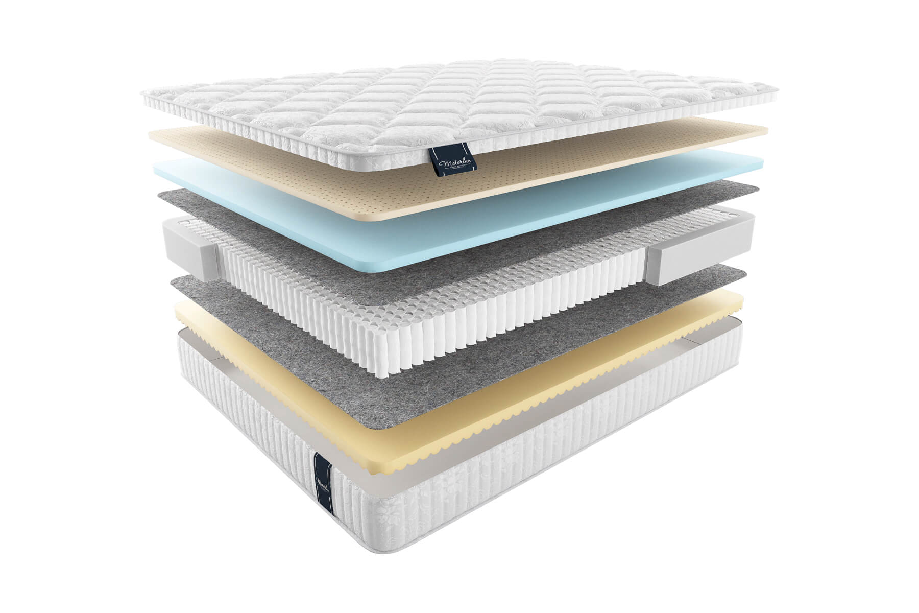 

Матрас MaterLux Cento 180x190, Белый;серый, CENTO