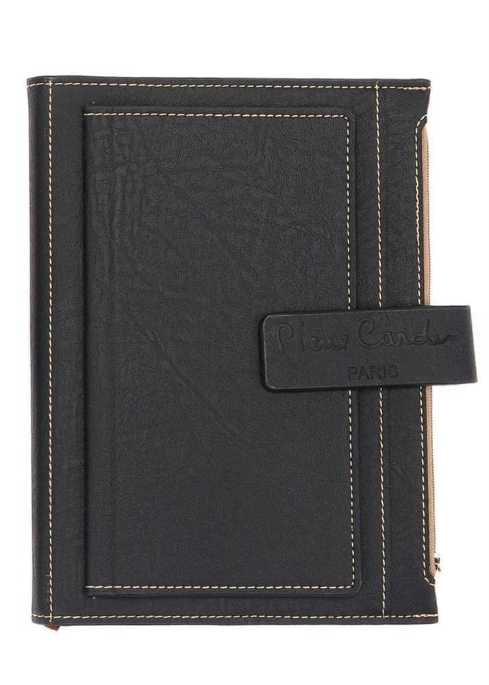 Записная книжка Pierre Cardin в обложке черная 21,5 х 15,5 3,5 см