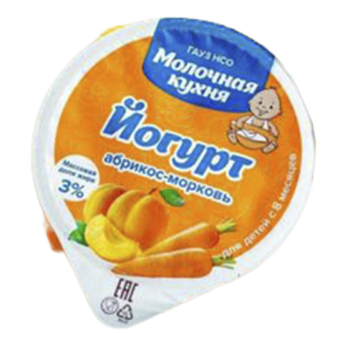 

Йогурт Молочная кухня абрикос-морковь с 8 месяцев 3% БЗМЖ 200 мл