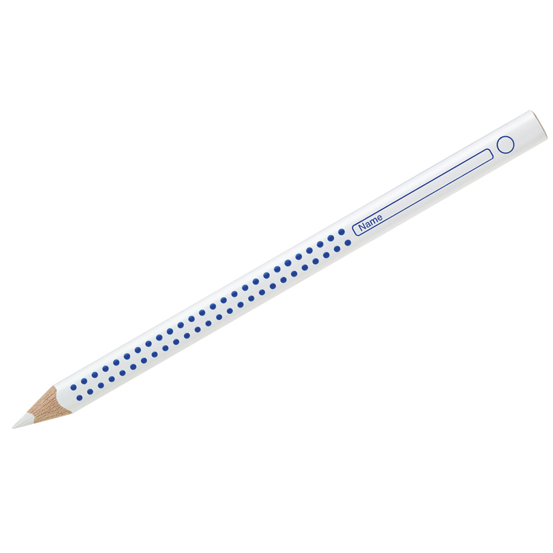 

Карандаш Faber-Castell "Jumbo Grip", белый, трехгран., утолщен., заточен.