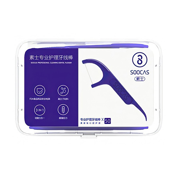 Зубная нить Soocas Xiaomi (Mi) Dental Floss Pick D1-GL6 Global фиолетовая 6 уп. по 50 шт