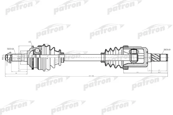 

Полуось лев FORD: FUSION 06-09 \ MAZDA: 6 03-08 \ MERCURY: MILAN 06-09 PATRON PDS3926